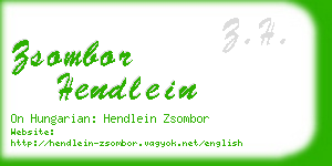 zsombor hendlein business card